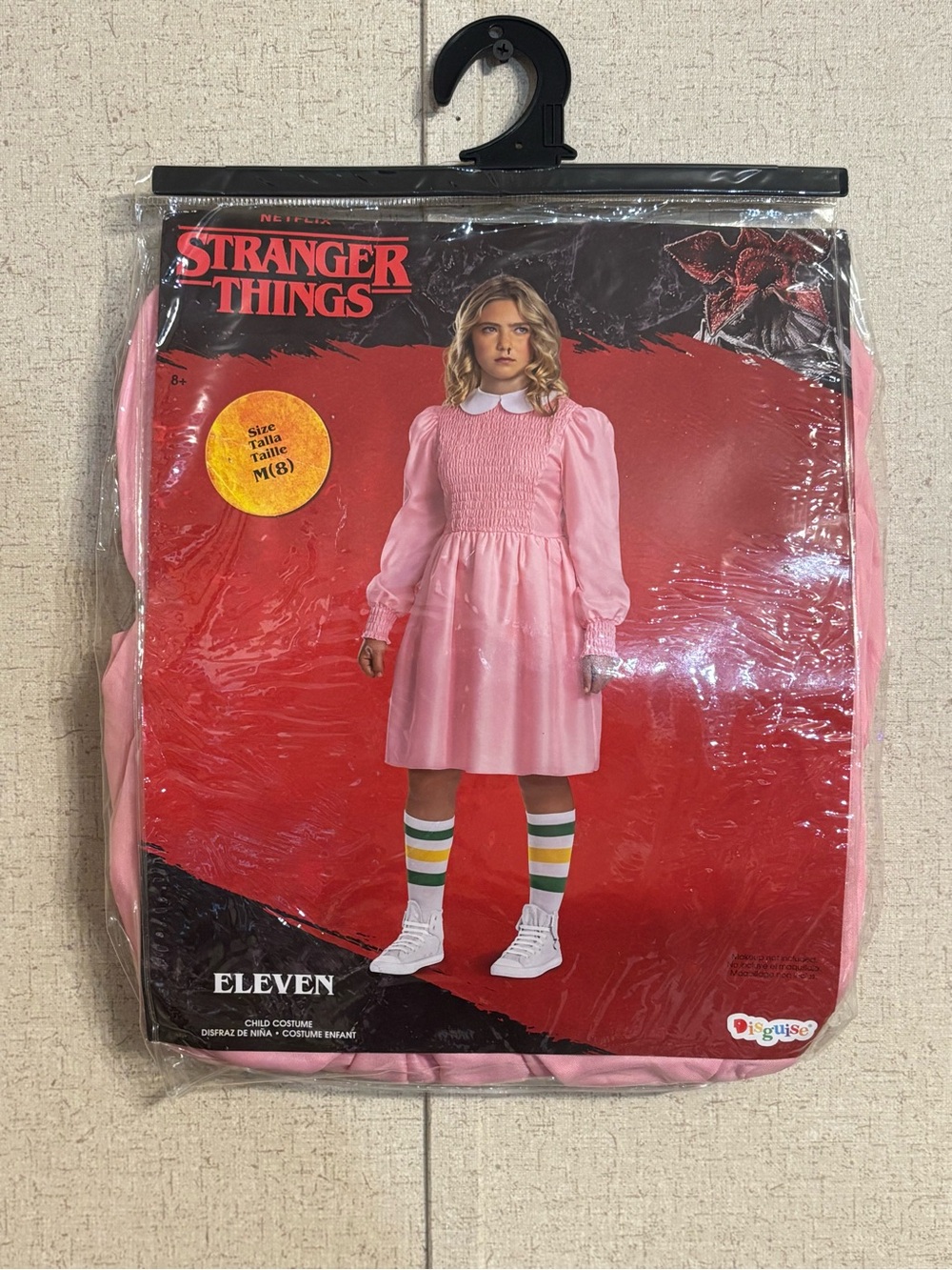 Disguise Stranger Things Eleven Pink Dress Costume kids youth medium